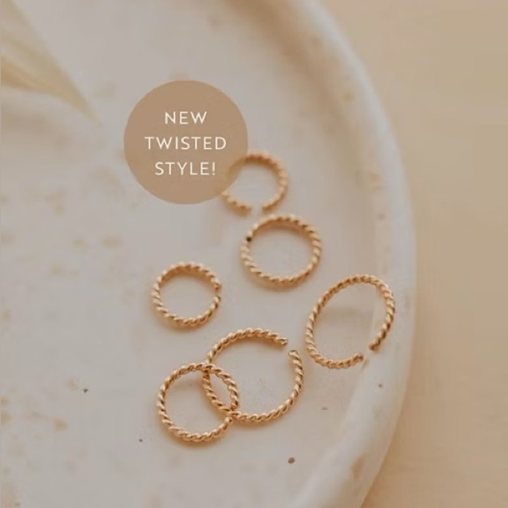 7mm Twisted Tiny Gold Hoops